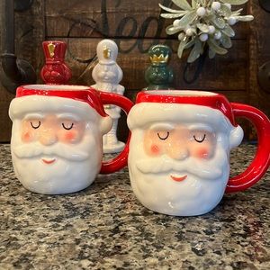 NWT Target 2021 Threshold Santa Mugs (Pair)